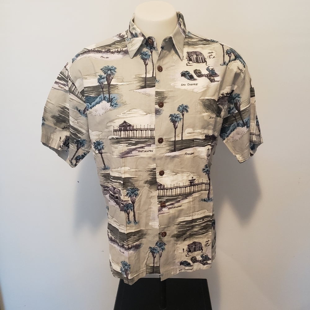 KOKO Hawaiian Men's‎ Button Down  California Beach Cruising and Resort Shirt